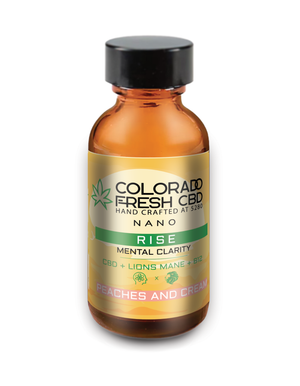 Colorado Fresh CBD - Peaches & Cream Nano CBD Genius Energy Shot (Lions Main, Ashwaghandha, B12)